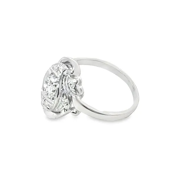 14KW 0.50ct Round Diamond Art Deco Ring 130-00308 Image 4 Monarch Jewelry Winter Park, FL