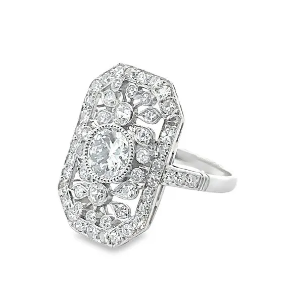 Platinum Art Deco Ring, 1.06ct center 130-313 Image 3 Monarch Jewelry Winter Park, FL