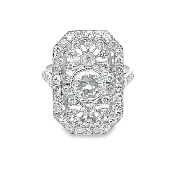 Platinum Art Deco Ring, 1.06ct center 130-313 Monarch Jewelry Winter Park, FL