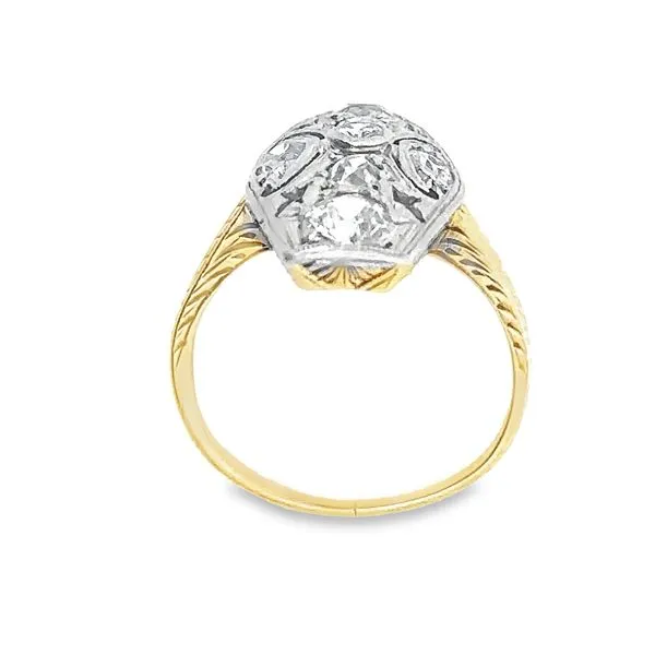 14Karat Yellow Gold and Platinum Victorian Ring, 1cttw 130-00316 Image 3 Monarch Jewelry Winter Park, FL