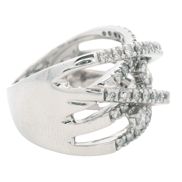 14Karat White Gold Estate Contemporary Twist Band 130-00322 Image 2 Monarch Jewelry Winter Park, FL