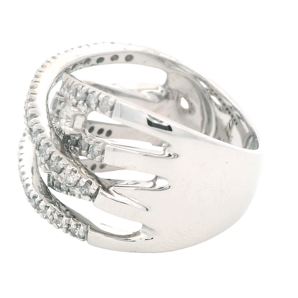 14Karat White Gold Estate Contemporary Twist Band 130-00322 Image 3 Monarch Jewelry Winter Park, FL