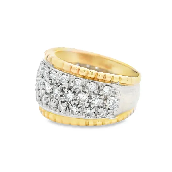14K Two Tone Estate Diamond Fashion Ring Image 2 Monarch Jewelry Winter Park, FL