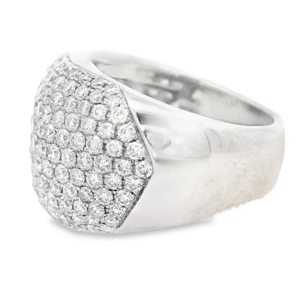 18K White Gold Diamond Pave' Dome Fashion Ring Image 2 Monarch Jewelry Winter Park, FL