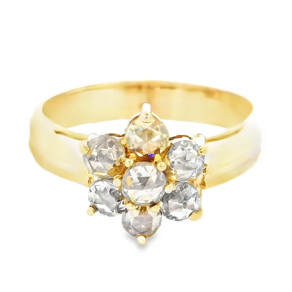 14K Yellow Gold Diamond Floral Ring Monarch Jewelry Winter Park, FL