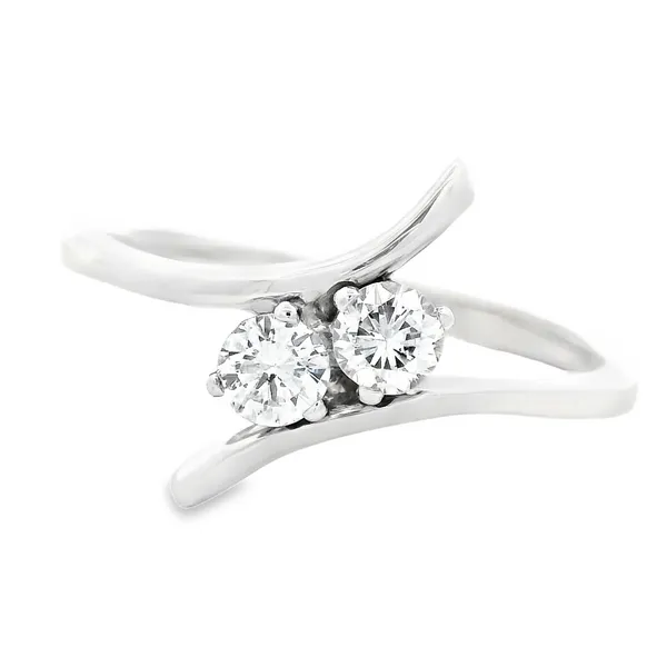 14Karat White Gold Diamond Bypass Fashion Ring Monarch Jewelry Winter Park, FL