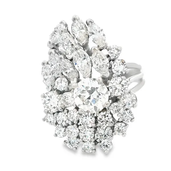 18K White Gold Men's Diamond Cluster Fashion Ring Monarch Jewelry Winter Park, FL