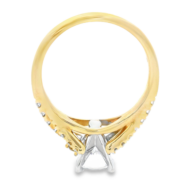 14K Yellow Gold Cubic Zirconia Semi-Mount Engagement Ring Image 4 Monarch Jewelry Winter Park, FL