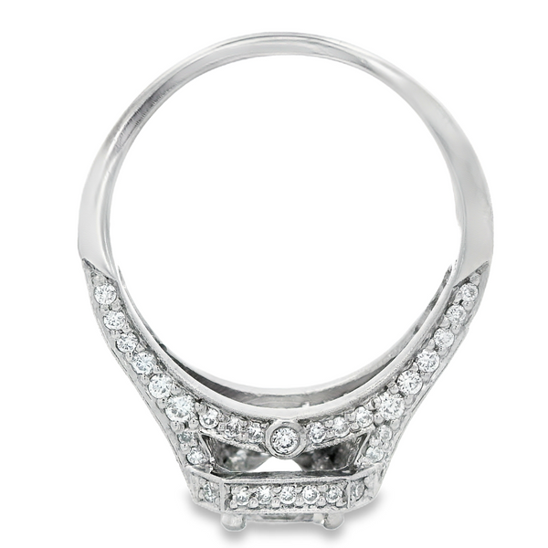Platinum Semi-Mount Engagent Ring 140-00139 Image 4 Monarch Jewelry Winter Park, FL