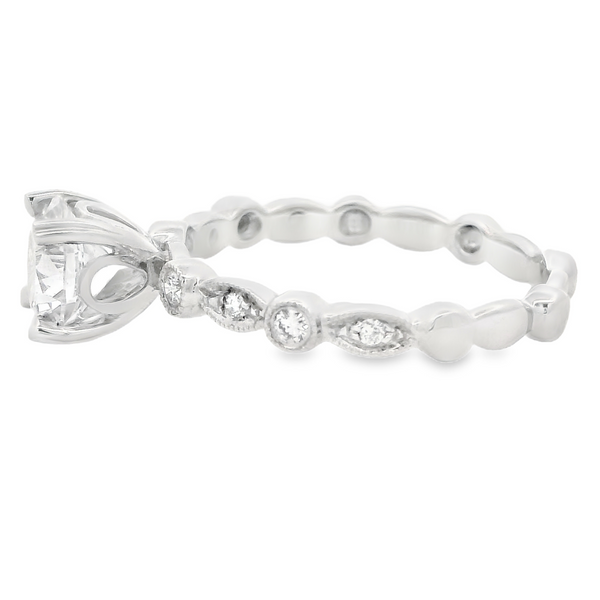 18K White Gold Cubic Zirconia Solitaire Engagement Ring Image 2 Monarch Jewelry Winter Park, FL