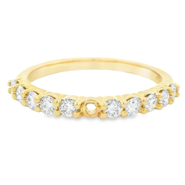 14K Yellow Gold Diamond Straight Line Semi-Mount Ring Monarch Jewelry Winter Park, FL