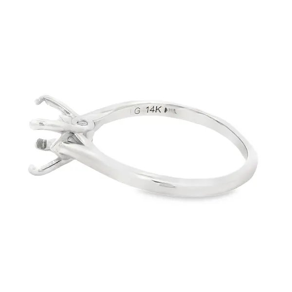 14K White Gold Diamond Solitaire Semi-Mount Ring Image 2 Monarch Jewelry Winter Park, FL