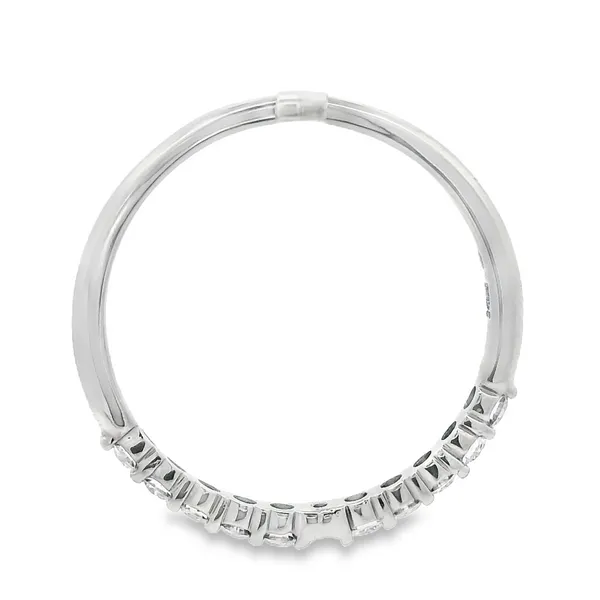 14K White Gold Straight Line Band Semi-Mount Ring with Diamonds Image 3 Monarch Jewelry Winter Park, FL