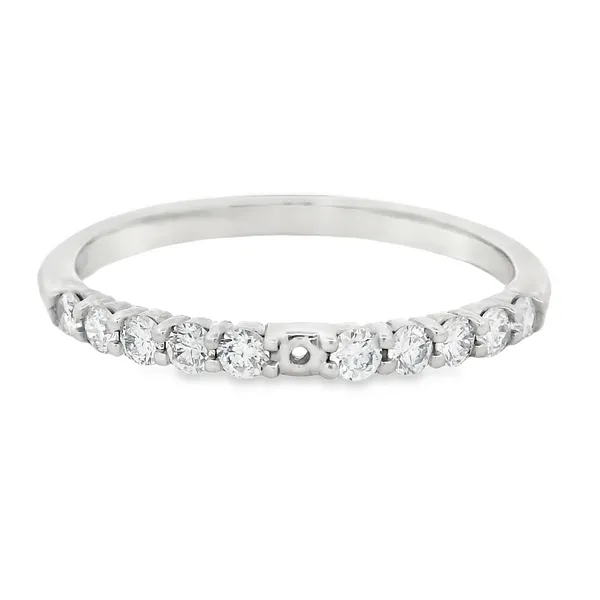 14K White Gold Straight Line Band Semi-Mount Ring with Diamonds Monarch Jewelry Winter Park, FL