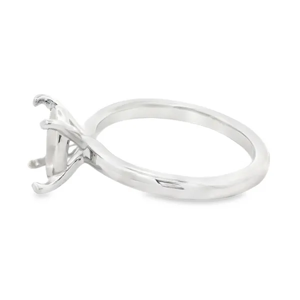 14Karat White Gold Oval Solitaire Semi Mount Ring Image 2 Monarch Jewelry Winter Park, FL