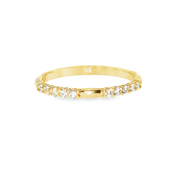 14K Yellow Gold Diamond Straight Line Semi-Mount Ring Monarch Jewelry Winter Park, FL