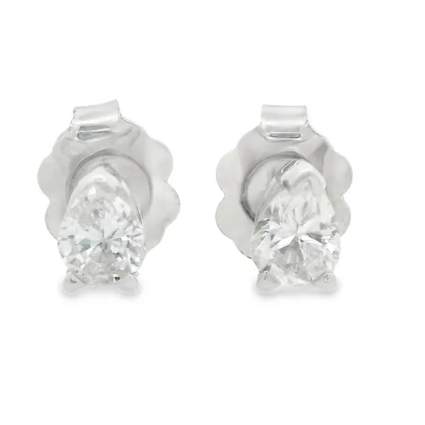 14KW 0.30ctw Pear Diamond Studs 150-00404 Image 2 Monarch Jewelry Winter Park, FL