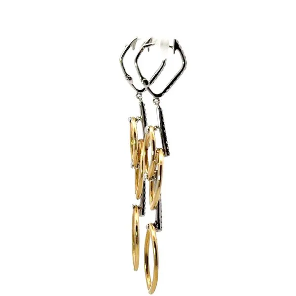 Two Tone 14K Drop Earrings 0.33cttw Diamonds Image 2 Monarch Jewelry Winter Park, FL