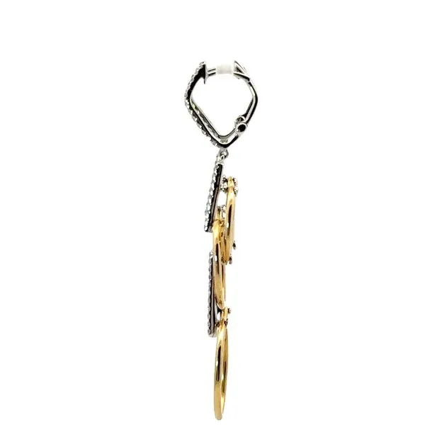Two Tone 14K Drop Earrings 0.33cttw Diamonds Image 4 Monarch Jewelry Winter Park, FL