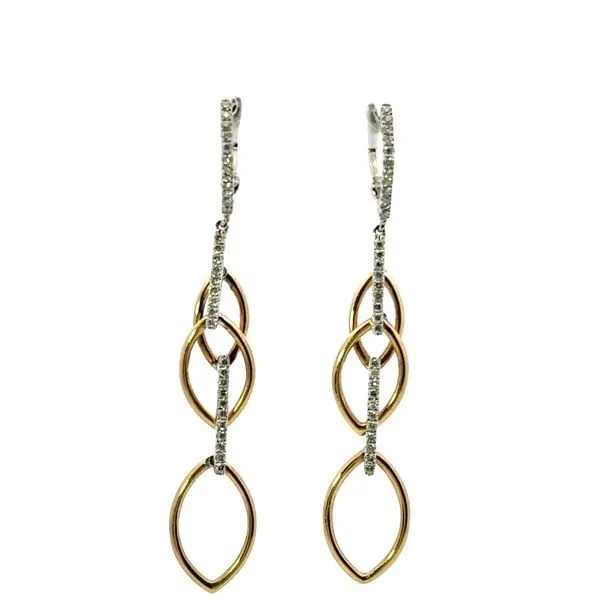 Two Tone 14K Drop Earrings 0.33cttw Diamonds Monarch Jewelry Winter Park, FL