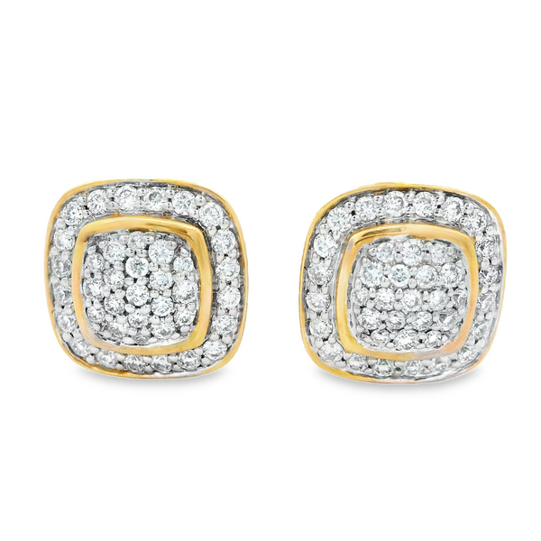 18K Yellow Gold David Yurman Diamond Earrings Image 2 Monarch Jewelry Winter Park, FL