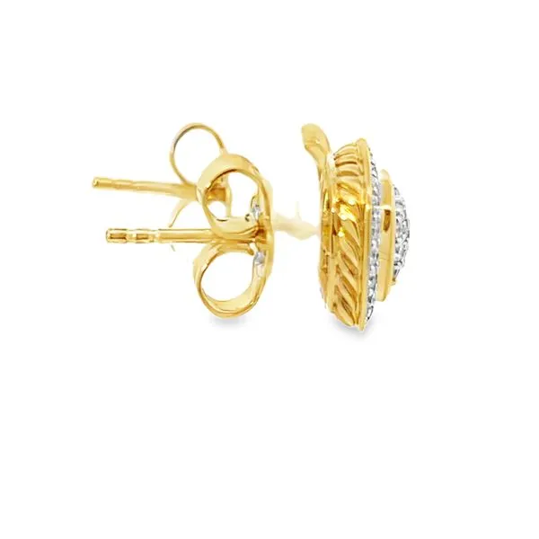 18K Yellow Gold David Yurman Diamond Earrings Image 3 Monarch Jewelry Winter Park, FL