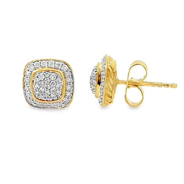 18K Yellow Gold David Yurman Diamond Earrings Monarch Jewelry Winter Park, FL