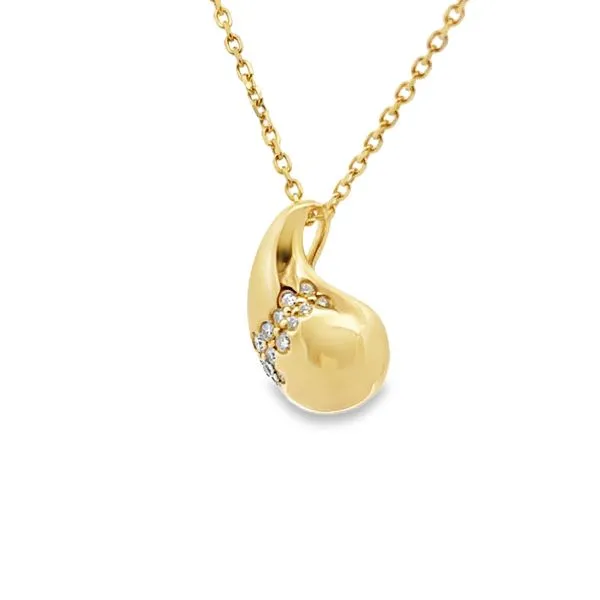 14Karat Yellow Gold Teardrop Pendant 160-00224 Image 2 Monarch Jewelry Winter Park, FL