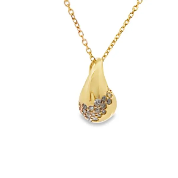 14Karat Yellow Gold Teardrop Pendant 160-00224 Image 3 Monarch Jewelry Winter Park, FL