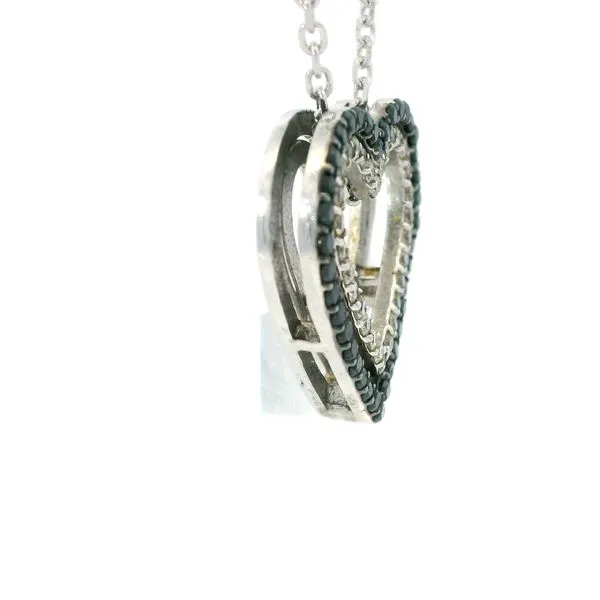 14K Yellow Gold Diamond Heart Pendant Image 2 Monarch Jewelry Winter Park, FL