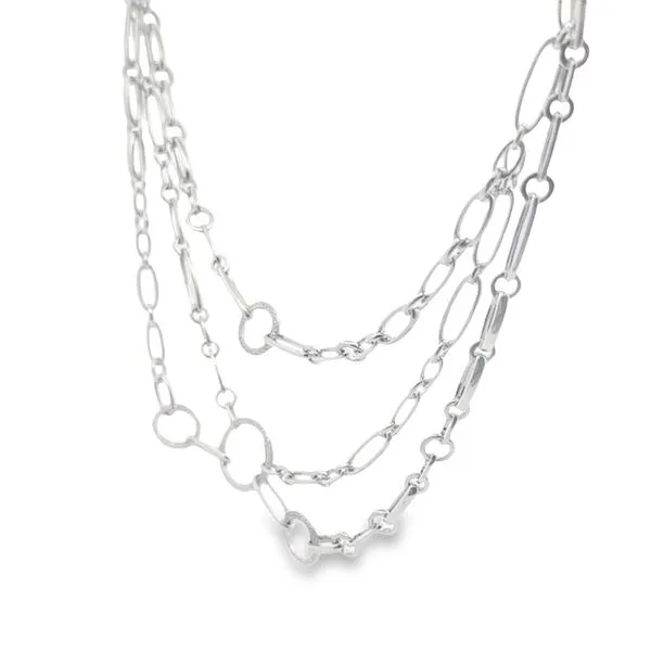 18k white gold multi strand necklace with .58cttw diamonds VS1 G by Di Modolo 165-00179 Image 2 Monarch Jewelry Winter Park, FL