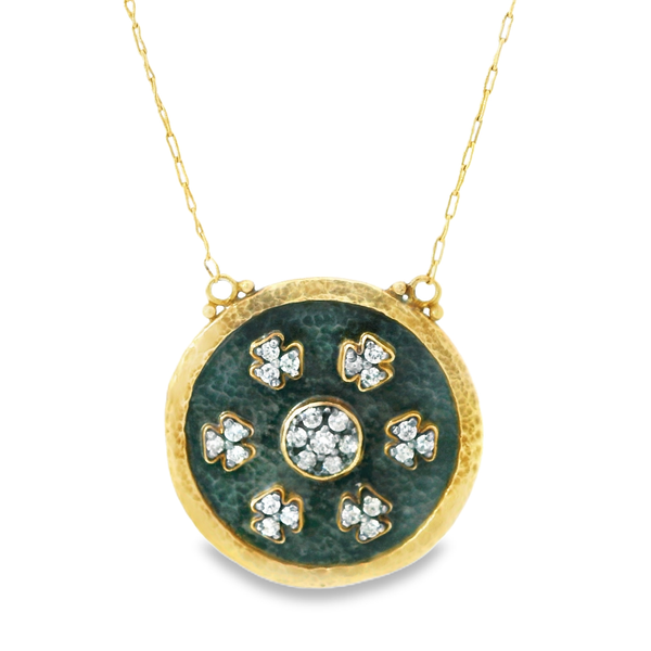 18/24KY Gurhan medallion necklace 0.50ctw 165-00182 Image 2 Monarch Jewelry Winter Park, FL