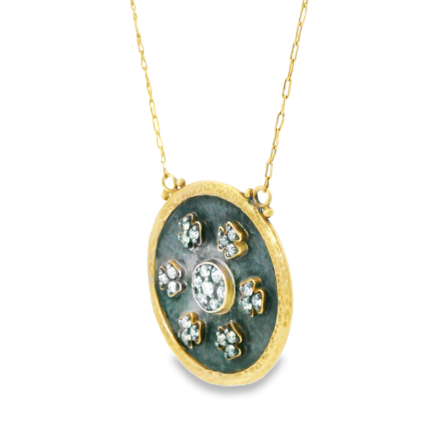 18/24KY Gurhan medallion necklace 0.50ctw 165-00182 Image 3 Monarch Jewelry Winter Park, FL