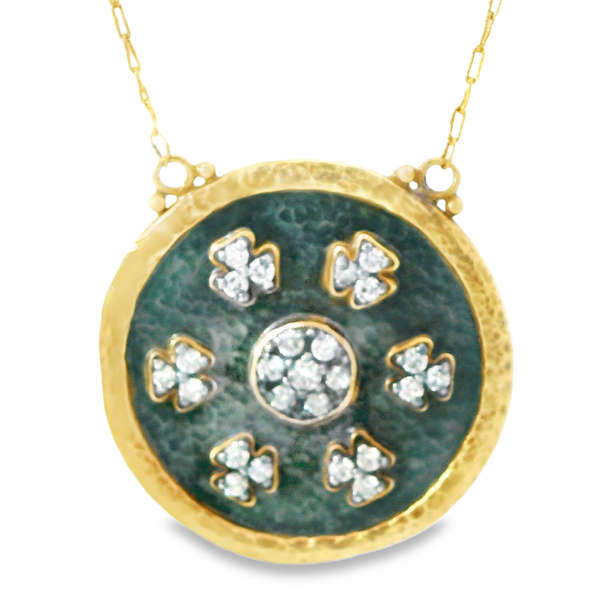 18/24KY Gurhan medallion necklace 0.50ctw 165-00182 Monarch Jewelry Winter Park, FL