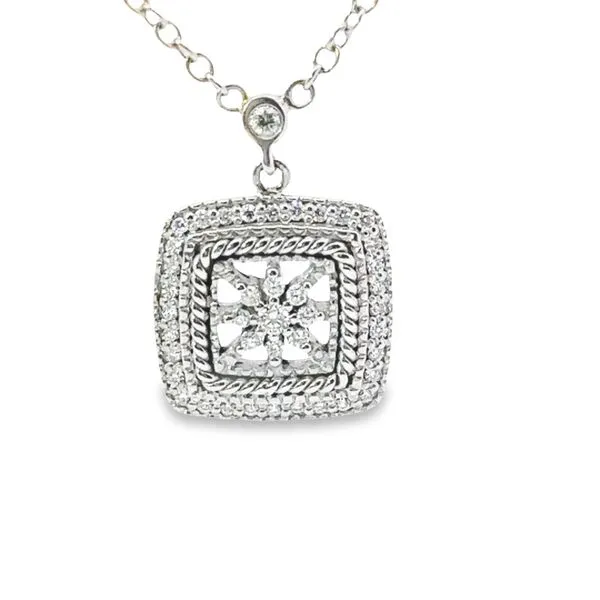 14KW Rolo Station Necklace, 0.50ctw 165-00183 Image 2 Monarch Jewelry Winter Park, FL