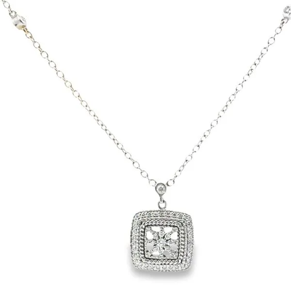 14KW Rolo Station Necklace, 0.50ctw 165-00183 Monarch Jewelry Winter Park, FL