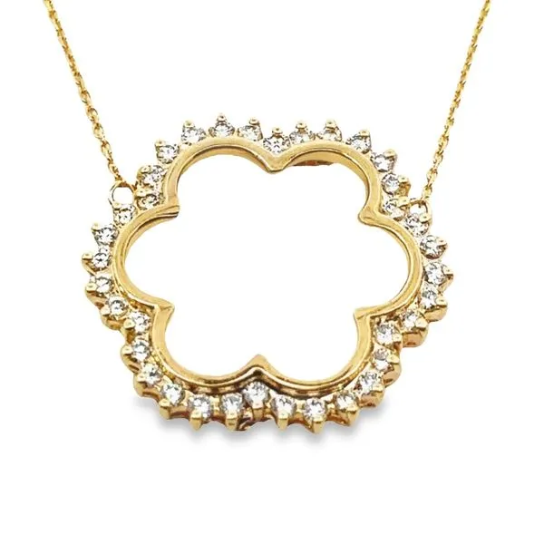 14KY 0.33ctw Flower Desgin necklace 165-00188 Image 2 Monarch Jewelry Winter Park, FL