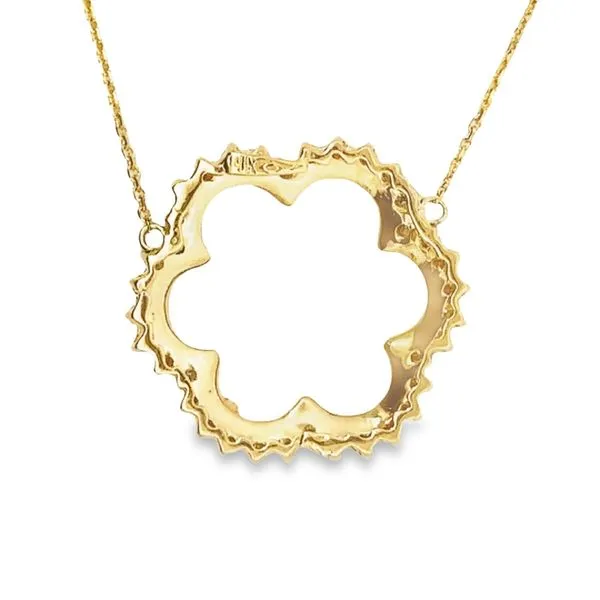 14KY 0.33ctw Flower Desgin necklace 165-00188 Image 3 Monarch Jewelry Winter Park, FL