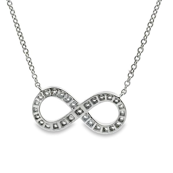 Platinum Tiffany and Co Infinity Necklace 165-00191 Image 3 Monarch Jewelry Winter Park, FL
