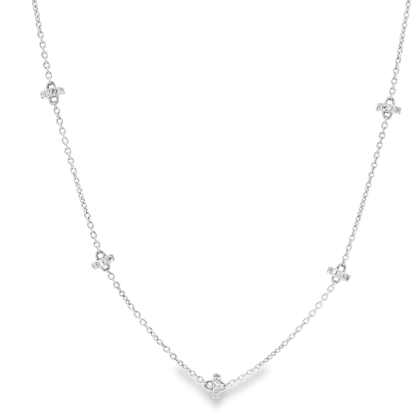 18Karat White Gold Station Necklace, 0.80ctw 165-00193 Image 2 Monarch Jewelry Winter Park, FL