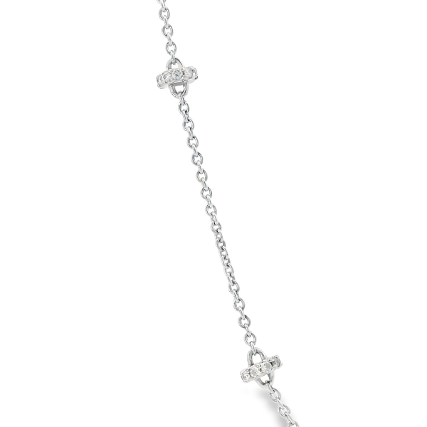 18Karat White Gold Station Necklace, 0.80ctw 165-00193 Image 3 Monarch Jewelry Winter Park, FL