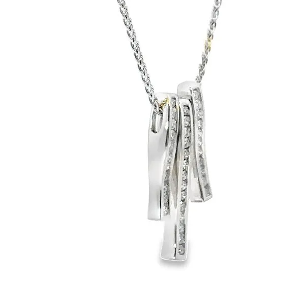 14K White Gold Bar Necklace Image 3 Monarch Jewelry Winter Park, FL