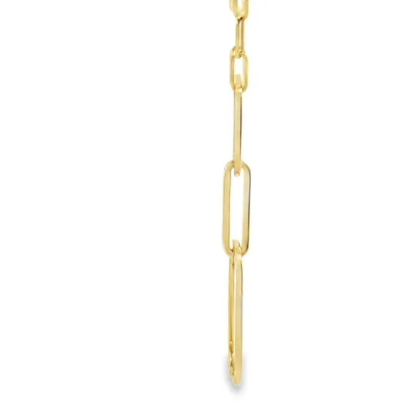 14K Yellow Gold Lariat Necklace with Round Diamonds Image 2 Monarch Jewelry Winter Park, FL