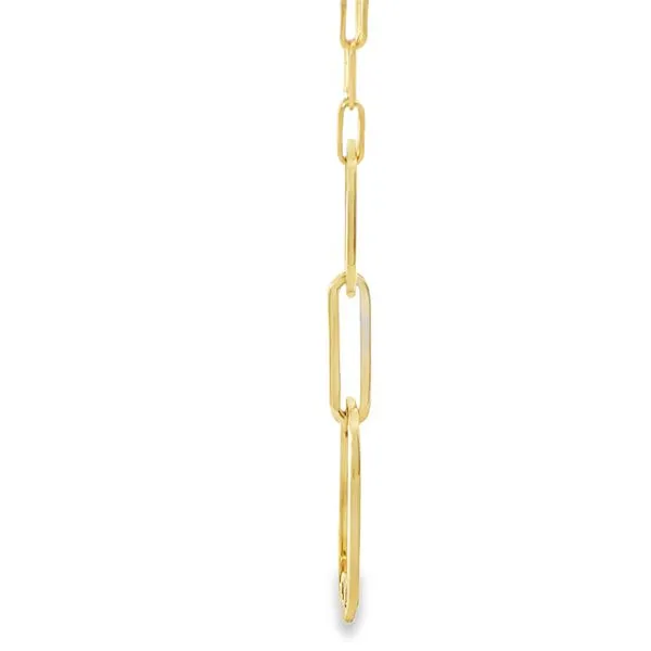 14K Yellow Gold Lariat Necklace with Round Diamonds Image 3 Monarch Jewelry Winter Park, FL