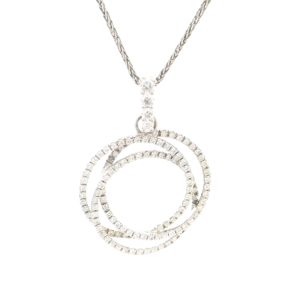 18K White Gold Estate Contemporary Diamond Necklace Monarch Jewelry Winter Park, FL