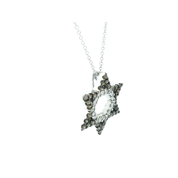 14K White Gold Star of David Diamond Necklace Image 2 Monarch Jewelry Winter Park, FL