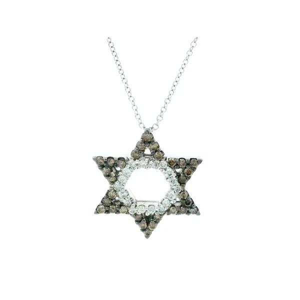 14K White Gold Star of David Diamond Necklace Monarch Jewelry Winter Park, FL