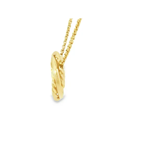 18K Yellow Gold Diamond Crossover Necklace Image 4 Monarch Jewelry Winter Park, FL