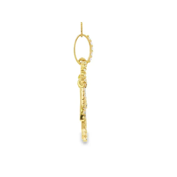 18K Yellow Gold Diamond Cleopatra Pendant Necklace Image 3 Monarch Jewelry Winter Park, FL