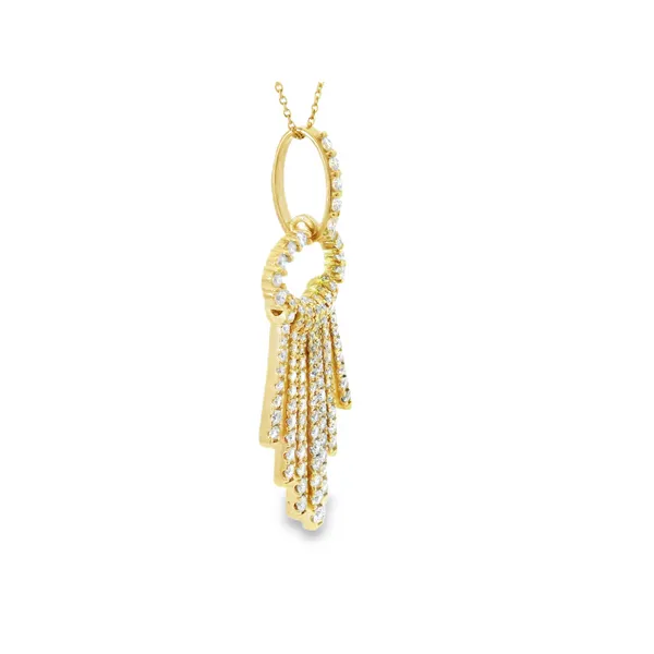 18K Yellow Gold Diamond Cleopatra Pendant Necklace Image 4 Monarch Jewelry Winter Park, FL